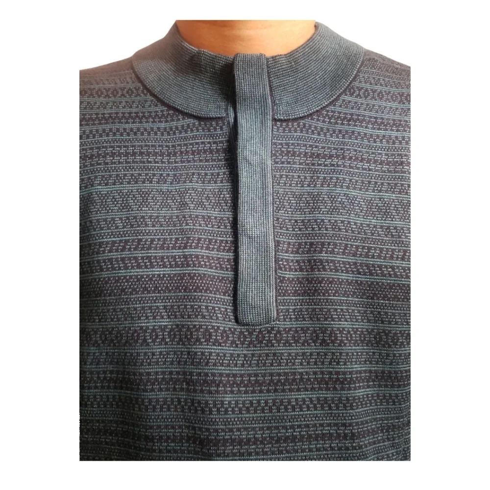 Cutter And Buck Men's Sweaters Monck Neck 1/4 Bottons Wool/ Acrylic 3XL Tall